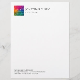 Customise Upload Your Business Company Logo Simple Custom Letterhead
