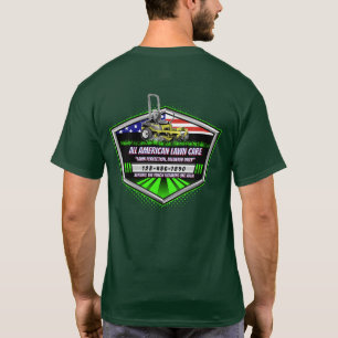 Customise USA Flag Patriotic Lawn Care Service T-Shirt