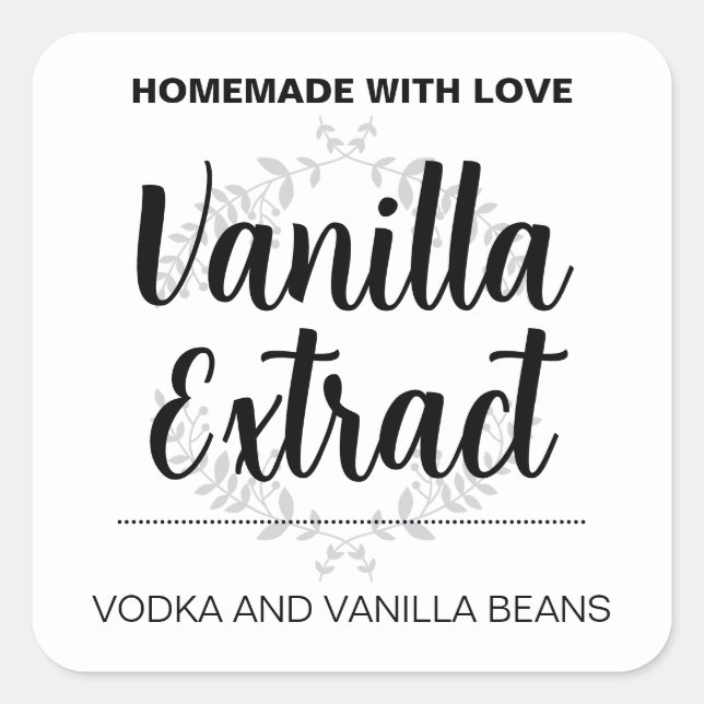 Customise Vanilla Extract label VE022_04sq (Front)