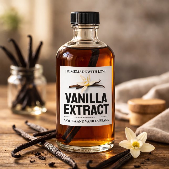 Customise Vanilla Extract label VE101_01sq (Custom Vanilla Extract Label)