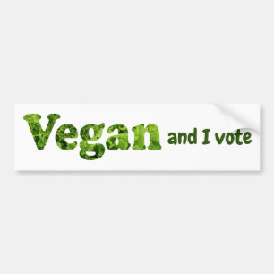 Customise Vegan Activist Voter Bumper Sticker