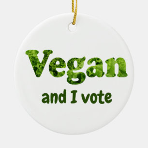 Customise Vegan Activist Voter Ceramic Ornament