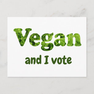 Customise Vegan Activist Voter Postcard