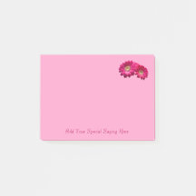 Customise Vibrant Rose Pink Gerbera Daisy Notepad