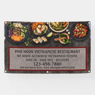Customise Vietnamese Restaurant Large Wall Banner