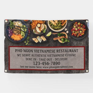 Customise Vietnamese Restaurant Large Wall Banner