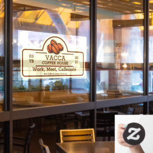 Customise Vintage Coffee Bean Shop Front