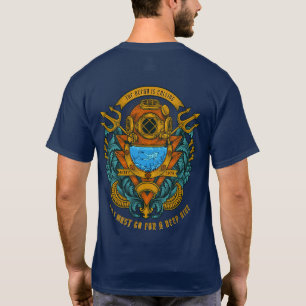 Customise Vintage Deep Sea Scuba Diver Poseidon T-Shirt