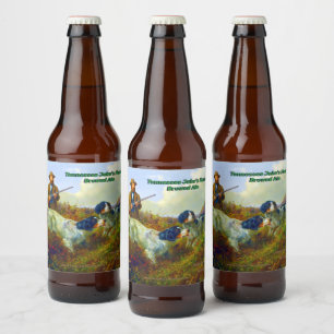 Customise Vintage Dogs Hunter Flushing Grouse  Beer Bottle Label