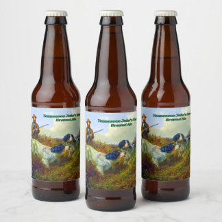Customise Vintage Dogs Hunter Flushing Grouse Beer Bottle Label