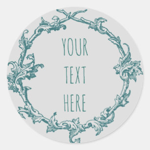 Customise Vintage Style Frame Sticker