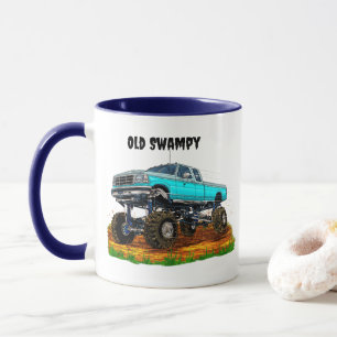 Customise Vintage Truck With Huge Lift On The Dirt Mug
