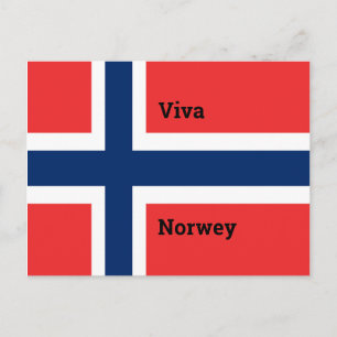Customise Viva Norway Flag Postcard