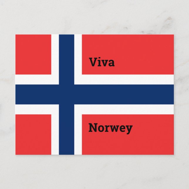Customise Viva Norway Flag Postcard (Front)