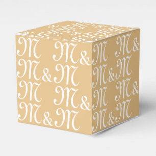 Customise w couple's Initials monogram camel gift Favour Box