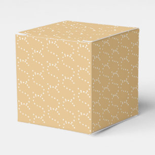 Customise w/Initial, White Letter, camel khaki Favour Box