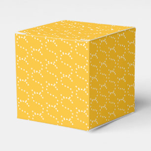 Customise w/Initial, White Letter golden yellow Favour Box