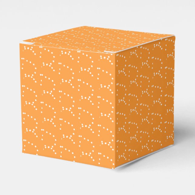 Customise w/Initial, White Letter, saffron yellow Favour Box (Front Side)