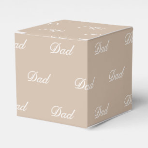 Customise w/Initial White monogram beige tan gift Favour Box