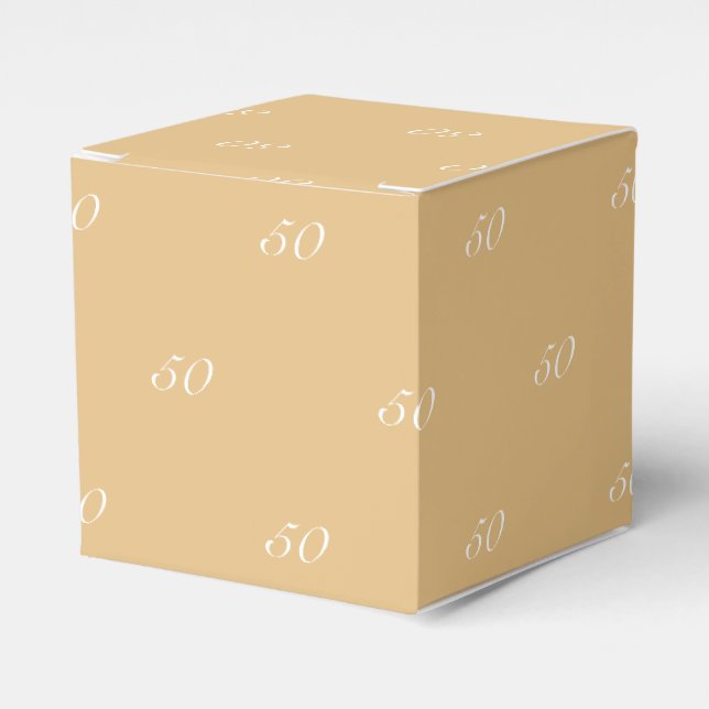 Customise w/Initial White monogram camel gift Favour Box (Front Side)