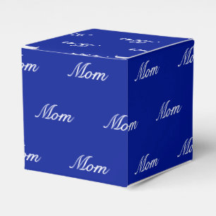 Customise w/Initial White monogram cobalt blue Favour Box