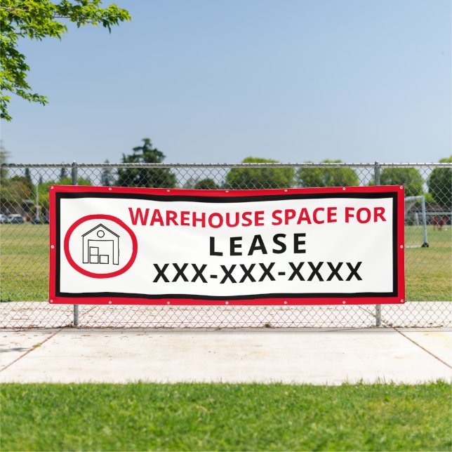 Customise Warehouse Space For Lease Fence Large Banner (Insitu)