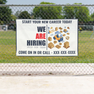 Customise We Are Hiring Warehouse Job Large Banner