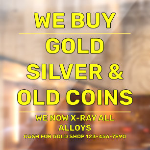Customise We Sell Gold Silver Precious Metals Shop