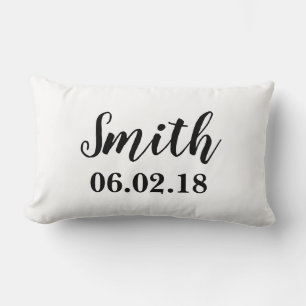 Customise Wedding Date Bedroom Pillow