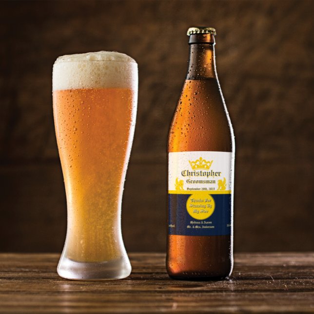 Customise Wedding Reception Best Man Groom Etc Beer Bottle Label (Creator Uploaded)