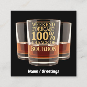 Customise Weekend Forecast 100% Chance of Bourbon Square Business Card