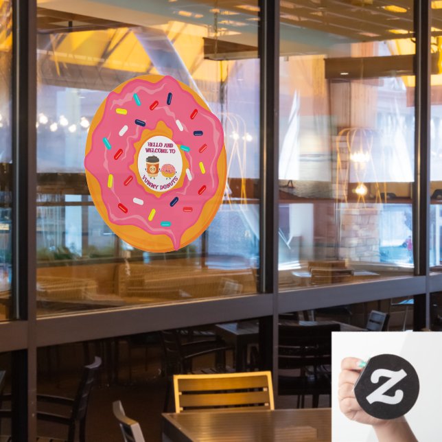 Customise Welcome Coffee and Doughnut Shop Besties (Restaurant Window)