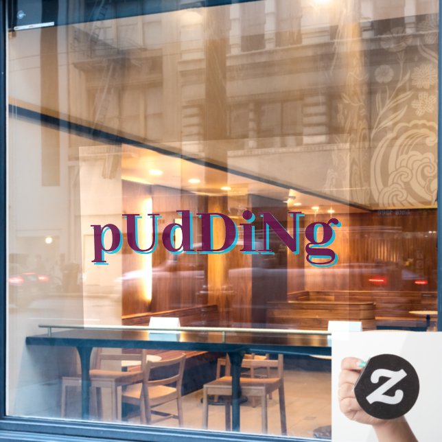 Customise Window / Door Cling - Pudding Design (Cafe Window)