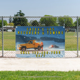 Customise Winter Off Road Recovery Towing Service Banner