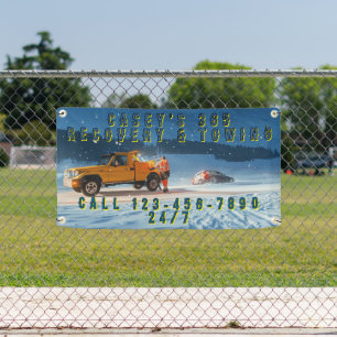 Customise Winter Off Road Recovery Towing Service Banner