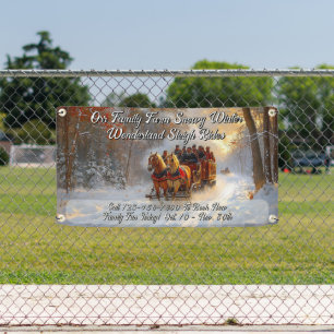 Customise Winter Wonderland Snow Sleigh Ride Promo Banner