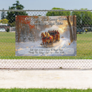 Customise Winter Wonderland Snow Sleigh Ride Promo Banner
