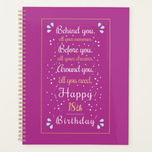 Customise with Editable Age Birthday Planner
