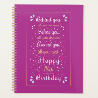 Customise with Editable Age Birthday Planner