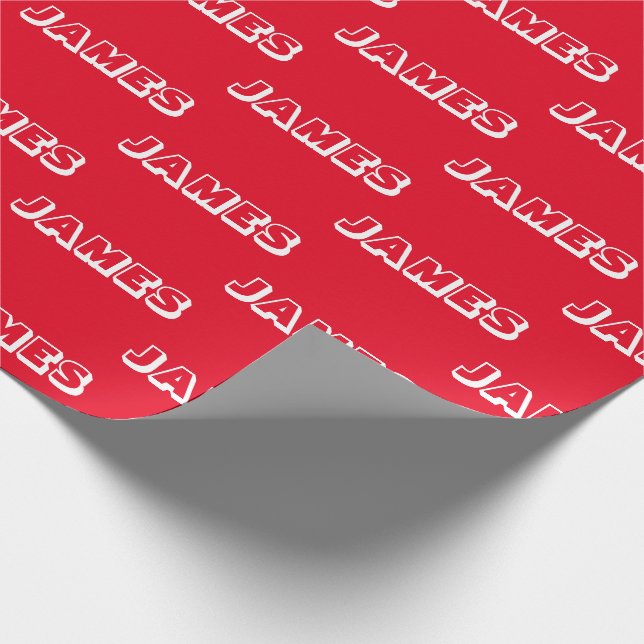 Customise with Name, Text, Birthday Gift Wrapping Paper (Corner)