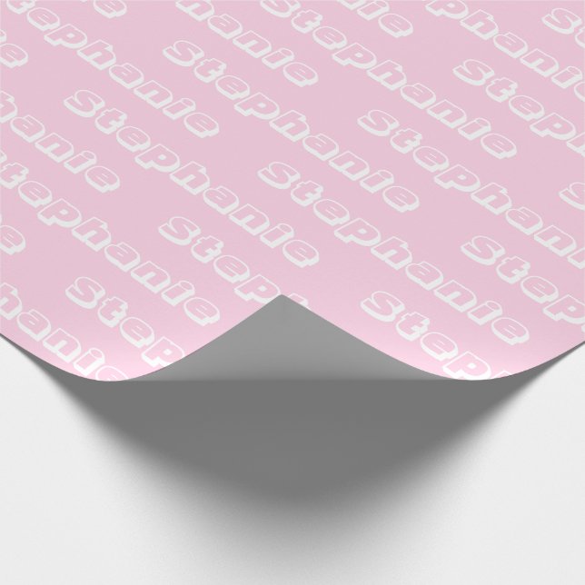 Customise with Name, Text, Birthday Gift Wrapping Paper (Corner)