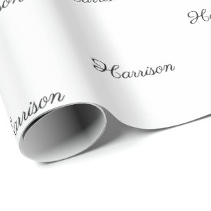 Customise with Name, Text, Birthday Gift Wrapping Paper