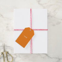 Customise with name, text minimalist orange white