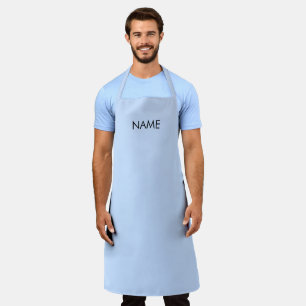 Customise with name, text minimalist steel blue apron