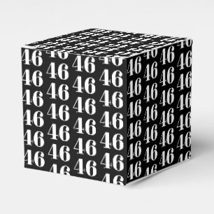 Customise with number, initial monogram black favour box