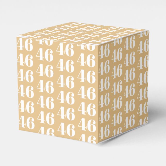 Customise with number, initial monogram camel gift favour box (Front Side)