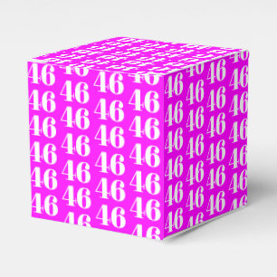 Customise with number, initial monogram magenta favour box