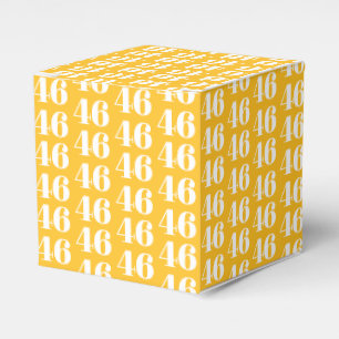 Customise with number, initial monogram yellow favour box