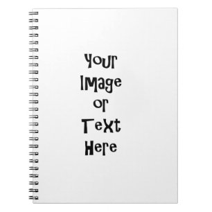 Customise with personalised pictures and text notebook