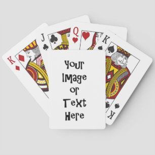 Customise with personalised pictures and text playing cards